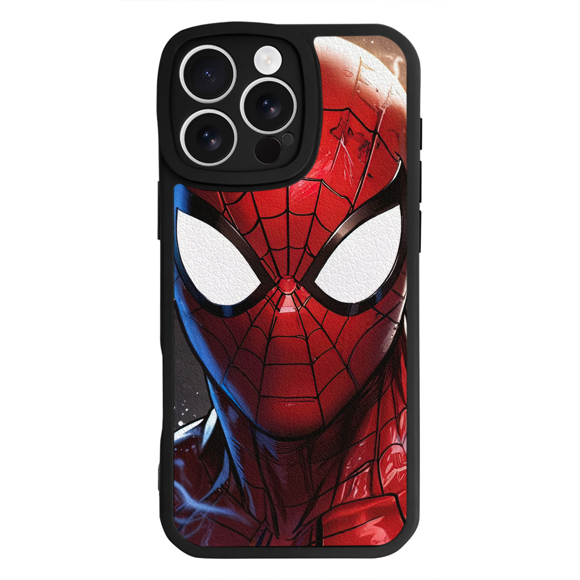 （画像用） Spider Man スパイダーマン 【iPhone 16シリーズ対応】シリコンスマホケース（レザー調） 材質：シリコン